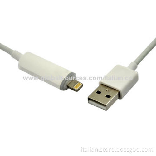 USB Data Cable for iPhone 5 with LED Light, OEM Orders Welcomed